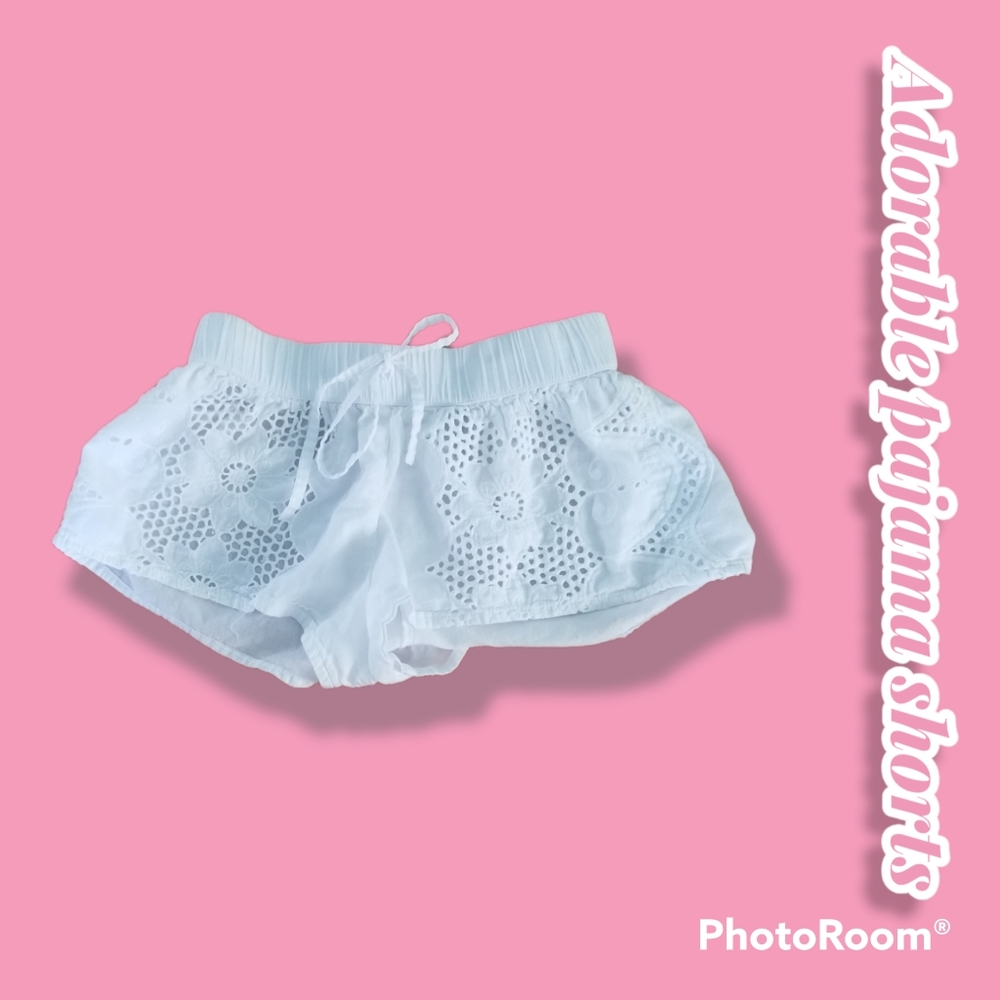 White Pajama shorts xxs